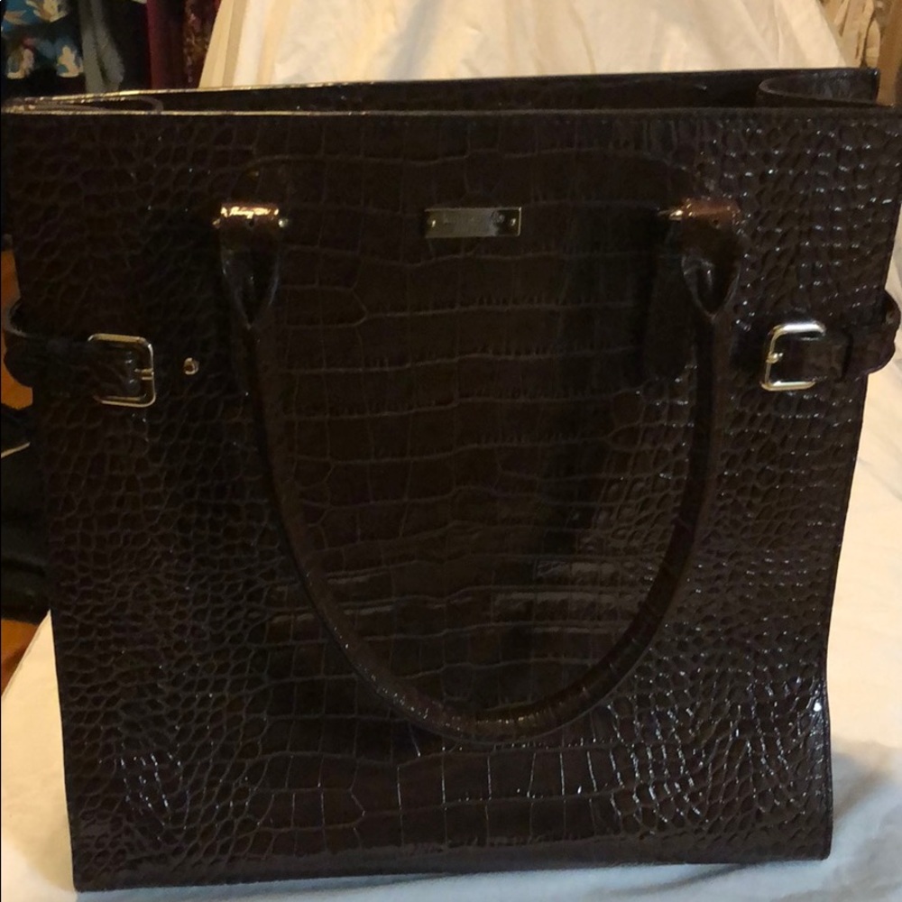 Gorgeous Kate Spade Brown Croc Leather Tote